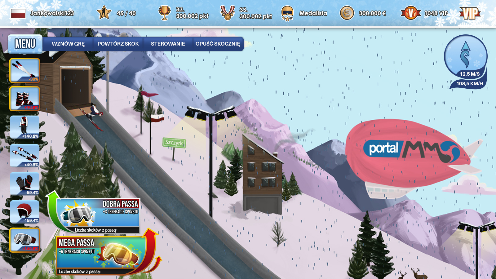 Ski Jump Simulator - gra w skoki narciarskie MMORPG Ski Jump Simulator - skoki narciarskie gra online